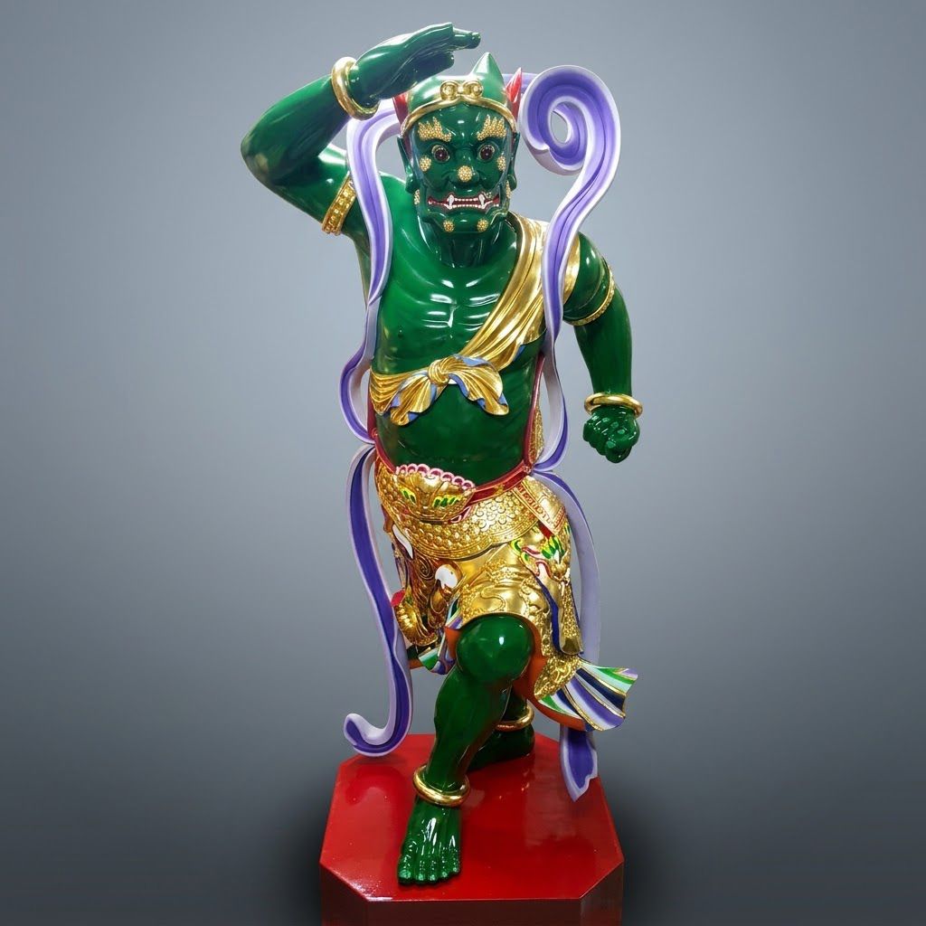 千里眼 青將軍 神像雕刻